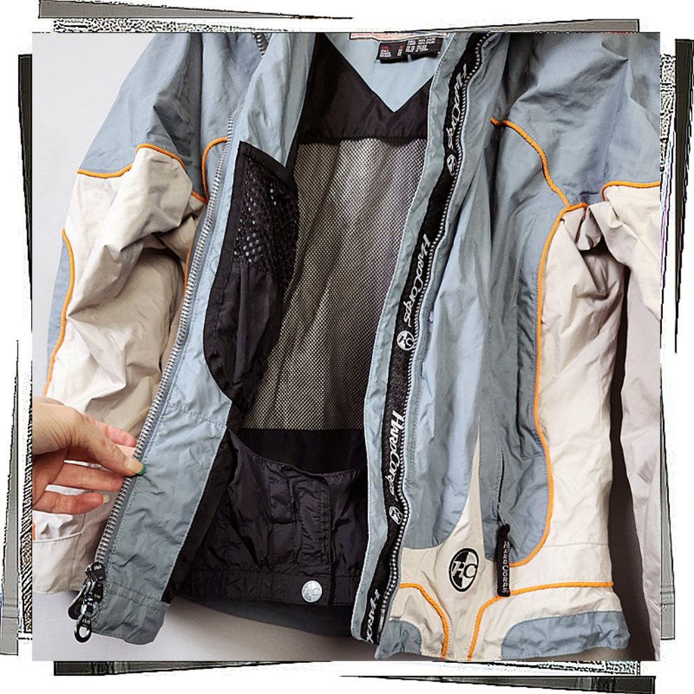 Blue & Cream w Orange Piping LightweightJacket w Gator & Vent Zips (S) Hardcore - Picture 7 of 9